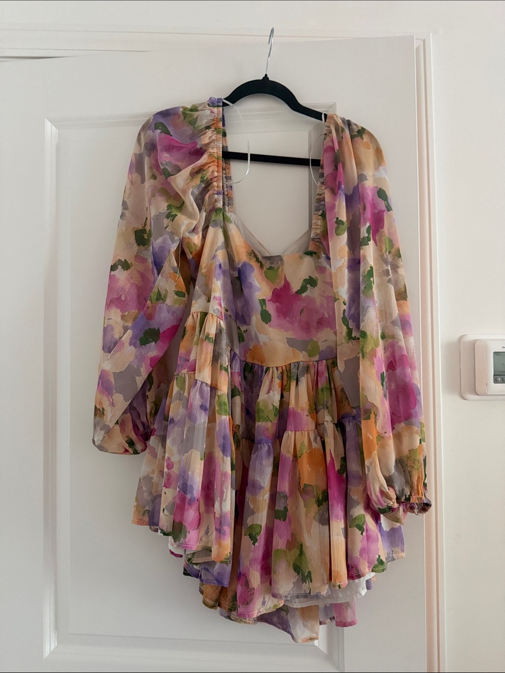 Promesa Watercolor romper  - Pink, Purple & Cream